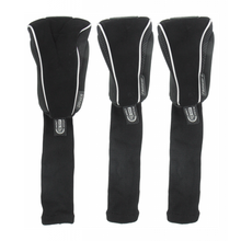 Load image into Gallery viewer, Pro Tekt Golf HeadCovers - Black. Set of 3