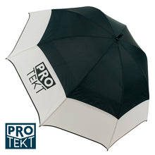 Load image into Gallery viewer, Pro Tekt Golf Umbrella (30SPF) Black / White.