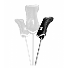 Load image into Gallery viewer, New Sun Mountain Golf Leather Black / White Fairway or Hybrid Headcover