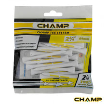 Load image into Gallery viewer, CHAMP Tee System Bamboo Golf Tees 38, 54, 69, 83 mm (Standard or Large Pack)