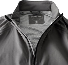 Load image into Gallery viewer, Proquip Mens 2025 Propac-Lite Waterproof Lightweight Soft Stretch Golf Jacket. Quiet Shade / Black. Medium to XXL..