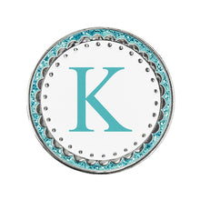 Load image into Gallery viewer, Surprizeshop Aqua Letter A to Z Golf Ball Marker. New for 2023