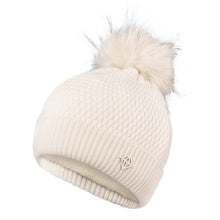 Load image into Gallery viewer, Pure Golf Ladies Greta Waterproof Golf Bobble Hat. Champagne.