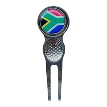 Load image into Gallery viewer, South Africa Crested Golf Accessories. Ball Marker, Hat Clip, Divot Tool or Scorecard Holder.