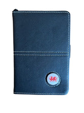 Load image into Gallery viewer, Leather Golf Scorecard Holder with Detachable Magnetic Golf Ball Marker. England, Wales, Scotland, Ireland, IOM, Northern Ireland, Shamrock.