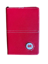 Load image into Gallery viewer, Leather Golf Scorecard Holder with Detachable Magnetic Golf Ball Marker. England, Wales, Scotland, Ireland, IOM, Northern Ireland, Shamrock.