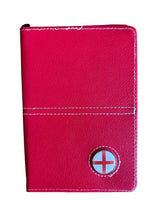 Load image into Gallery viewer, Leather Golf Scorecard Holder with Detachable Magnetic Golf Ball Marker. England, Wales, Scotland, Ireland, IOM, Northern Ireland, Shamrock.