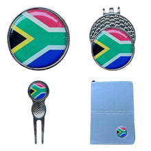 Load image into Gallery viewer, South Africa Crested Golf Accessories. Ball Marker, Hat Clip, Divot Tool or Scorecard Holder.
