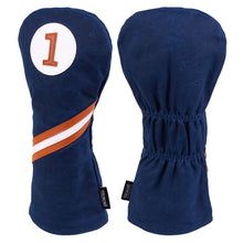 Load image into Gallery viewer, Pride Sports Honors Collection Traditional Canvas Golf Driver Headcover. Navy Blue.