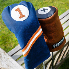 Load image into Gallery viewer, Pride Sports Honors Collection Traditional Canvas Golf Driver Headcover. Navy Blue.