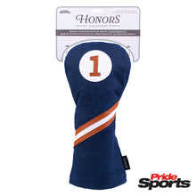 Load image into Gallery viewer, Pride Sports Honors Collection Traditional Canvas Golf Driver Headcover. Navy Blue.