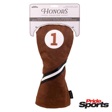 Load image into Gallery viewer, Pride Sports Honors Collection Traditional Canvas Golf Driver Headcover. Brown.