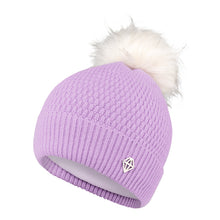 Load image into Gallery viewer, Pure Golf Ladies Greta Waterproof Golf Bobble Hat. Lilac.
