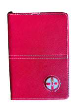 Load image into Gallery viewer, Leather Golf Scorecard Holder with Detachable Magnetic Golf Ball Marker. England, Wales, Scotland, Ireland, IOM, Northern Ireland, Shamrock.