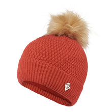 Load image into Gallery viewer, Pure Golf Ladies Greta Waterproof Golf Bobble Hat. Orange.