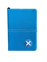 Load image into Gallery viewer, Leather Golf Scorecard Holder with Detachable Magnetic Golf Ball Marker. England, Wales, Scotland, Ireland, IOM, Northern Ireland, Shamrock.