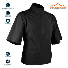 Load image into Gallery viewer, Sun Mountain Golf Monsoon Short-Sleeve Pullover - Black or Platinum / Black