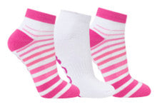 Load image into Gallery viewer, 2024 Surprizeshop 3 Pairs of Ladies Trainer Golf Socks. Aqua Pink Purple Multicolour
