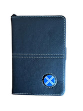 Load image into Gallery viewer, Leather Golf Scorecard Holder with Detachable Magnetic Golf Ball Marker. England, Wales, Scotland, Ireland, IOM, Northern Ireland, Shamrock.