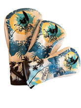 Load image into Gallery viewer, PRG Originals Surf and Turf Design Golf Headcovers. Set of 3. Driver, Fairway and Rescue or Putter Cover.
