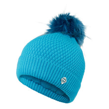 Load image into Gallery viewer, Pure Golf Ladies Greta Waterproof Golf Bobble Hat. Tourmaline.