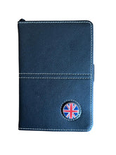 Load image into Gallery viewer, Leather Golf Scorecard Holder with Detachable Magnetic Golf Ball Marker. England, Wales, Scotland, Ireland, IOM, Northern Ireland, Shamrock.
