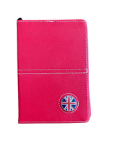 Load image into Gallery viewer, Leather Golf Scorecard Holder with Detachable Magnetic Golf Ball Marker. England, Wales, Scotland, Ireland, IOM, Northern Ireland, Shamrock.