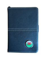 Load image into Gallery viewer, Leather Golf Scorecard Holder with Detachable Magnetic Golf Ball Marker. England, Wales, Scotland, Ireland, IOM, Northern Ireland, Shamrock.