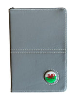 Load image into Gallery viewer, Leather Golf Scorecard Holder with Detachable Magnetic Golf Ball Marker. England, Wales, Scotland, Ireland, IOM, Northern Ireland, Shamrock.