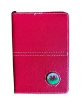 Load image into Gallery viewer, Leather Golf Scorecard Holder with Detachable Magnetic Golf Ball Marker. England, Wales, Scotland, Ireland, IOM, Northern Ireland, Shamrock.