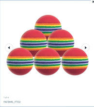 Load image into Gallery viewer, Longridge Rainbow Foam Practice Balls. 6 Pack