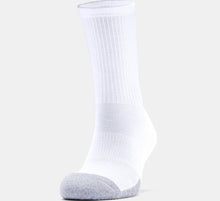 Load image into Gallery viewer, Under Armour Heat Gear Crew Socks. White