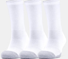 Load image into Gallery viewer, Under Armour Heat Gear Crew Socks. White