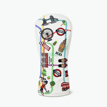 Load image into Gallery viewer, PRG Originals London UK Design Golf Headcovers. Set of 3. Driver, Fairway and Rescue or Putter Cover.