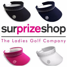 Load image into Gallery viewer, Surprizeshop Ladies Crystal Embellished Golf Sun Visor - Black Pink Navy White, Royal Blue.