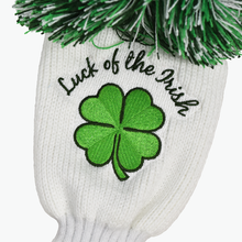 Load image into Gallery viewer, PRG Originals Luck of the Irish. Shamrock. Pom Pom Design Golf Headcovers. Set of 3. Driver, Fairway and Rescue.