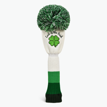 Load image into Gallery viewer, PRG Originals Luck of the Irish. Shamrock. Pom Pom Design Golf Headcovers. Set of 3. Driver, Fairway and Rescue.