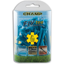 Load image into Gallery viewer, Champ Zarma Fly Golf Tees. 69mm. Neon Blue, Green, Orange, Red, Yellow and Pink.