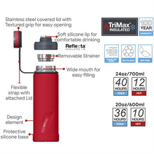 Load image into Gallery viewer, Ecovessel The Boulder - 20oz (600ml) Water or Hot Drinks Insulated Bottle.