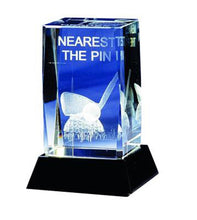 Load image into Gallery viewer, Longridge Nearest The Pin or Longest Drive Crystal Golf Trophy.