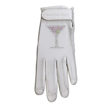 Load image into Gallery viewer, Surprizeshop Ladies Crystal Leather Tan / Sun Golf Glove. Small, Medium or Large.