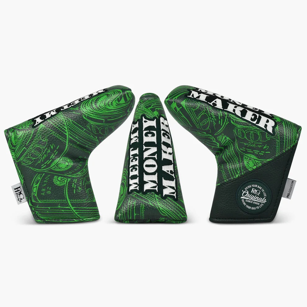 New 2025 PRG Originals Meet My Money Maker Design Golf Blade Style Putter Headcover.