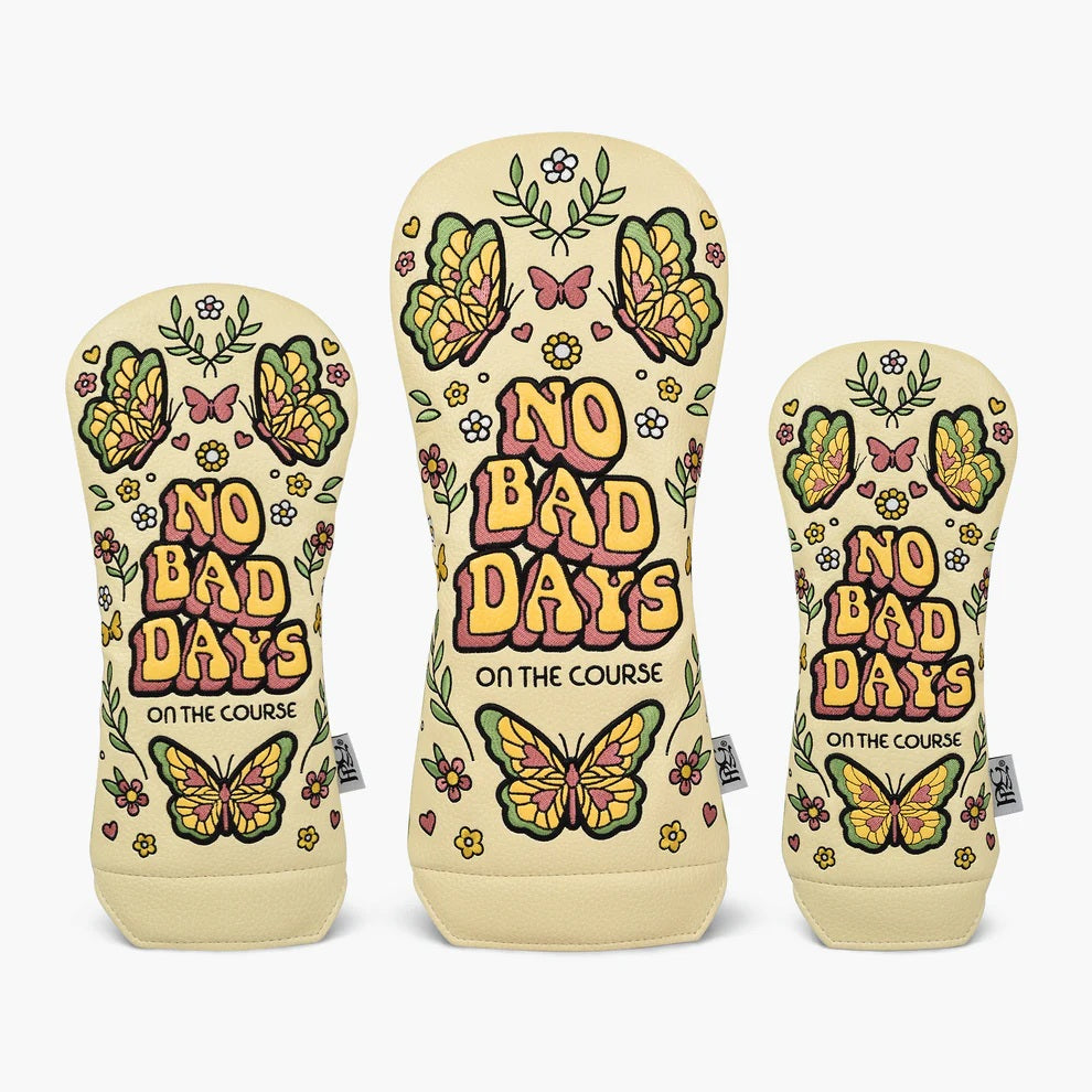 New 2025 PRG Originals No Bad Days Design Golf Headcovers. Set of 3. Driver, Fairway and Rescue.