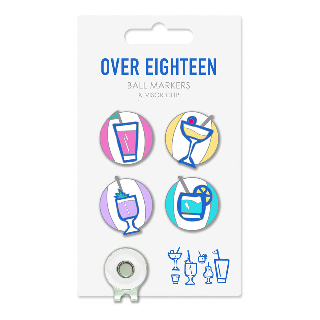 Pure Golf x Surprizeshop Ball Marker Set - Over Eighteen