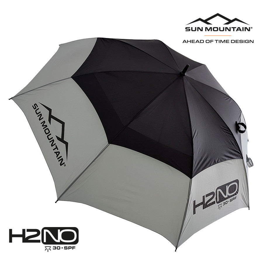 2024 Sun Mountain H2NO Golf Umbrella (30SPF). Black / Cadet.