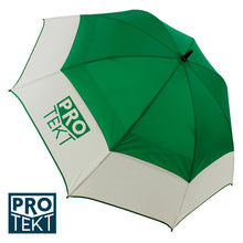 Load image into Gallery viewer, Pro Tekt Golf Umbrella (30SPF) Hunter Green / White.

