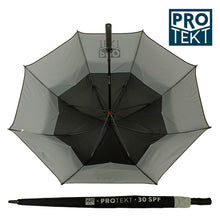Load image into Gallery viewer, Pro Tekt Golf Umbrella (30SPF) Black / Granite.
