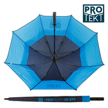Load image into Gallery viewer, Pro Tekt Golf Umbrella (30SPF) Navy / Steel Blue
