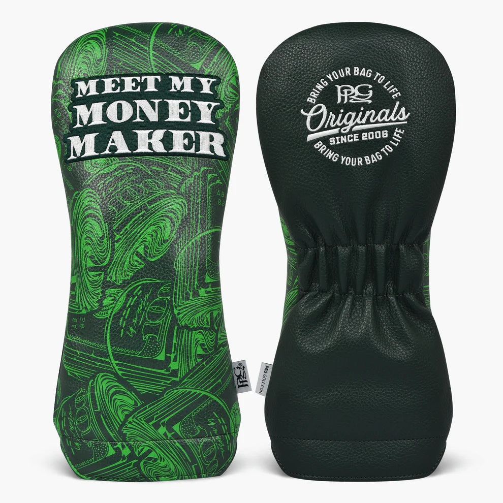 New 2025 PRG Originals Meet My Money Maker Design Golf Driver Headcover.