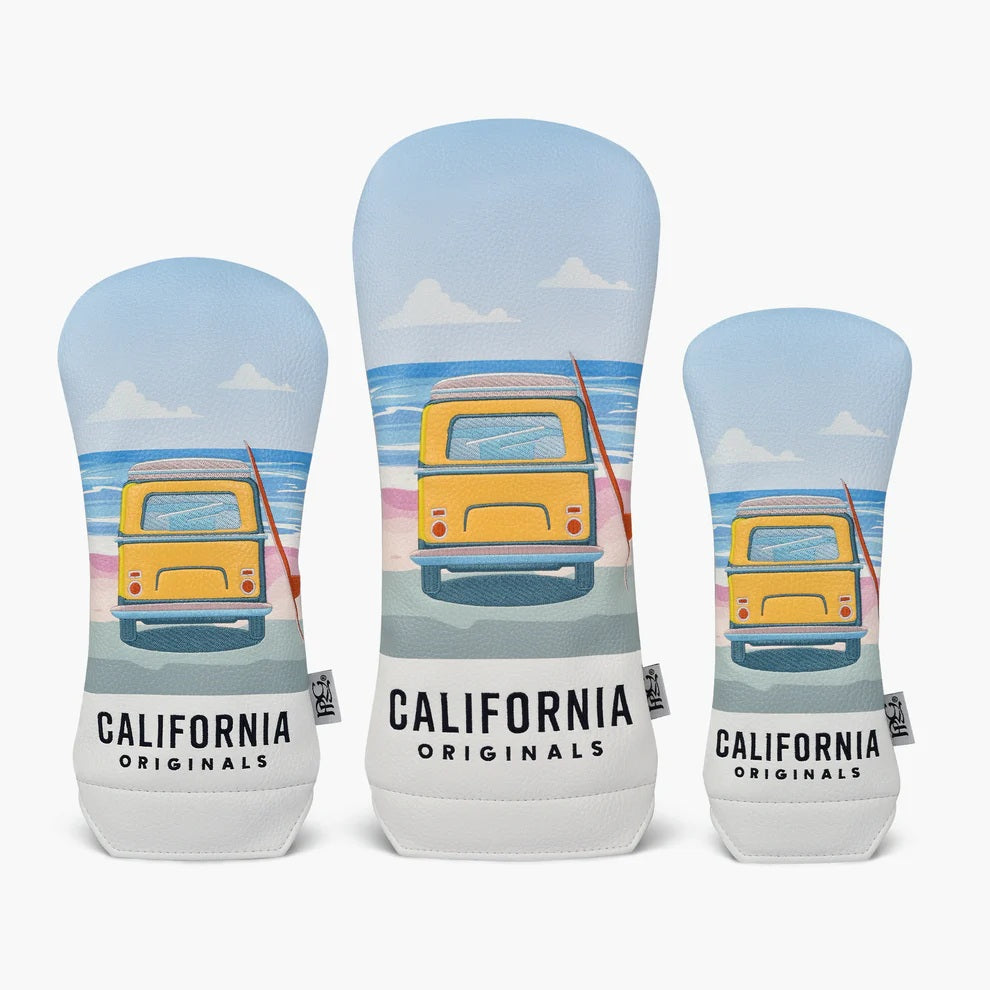 New 2025 PRG Originals California Originals Design Golf Headcovers. Set of 3. Driver, Fairway and Rescue.